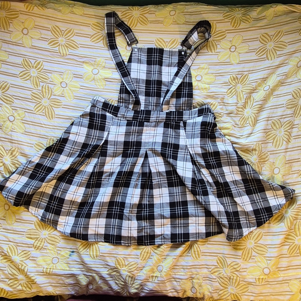 SOLD - Hot Topic Black and White Plaid Midi Dress - Picture 3 of 8